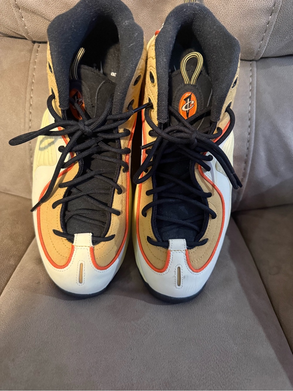 Nike Men's Sneakers in Black, Tan & Orange